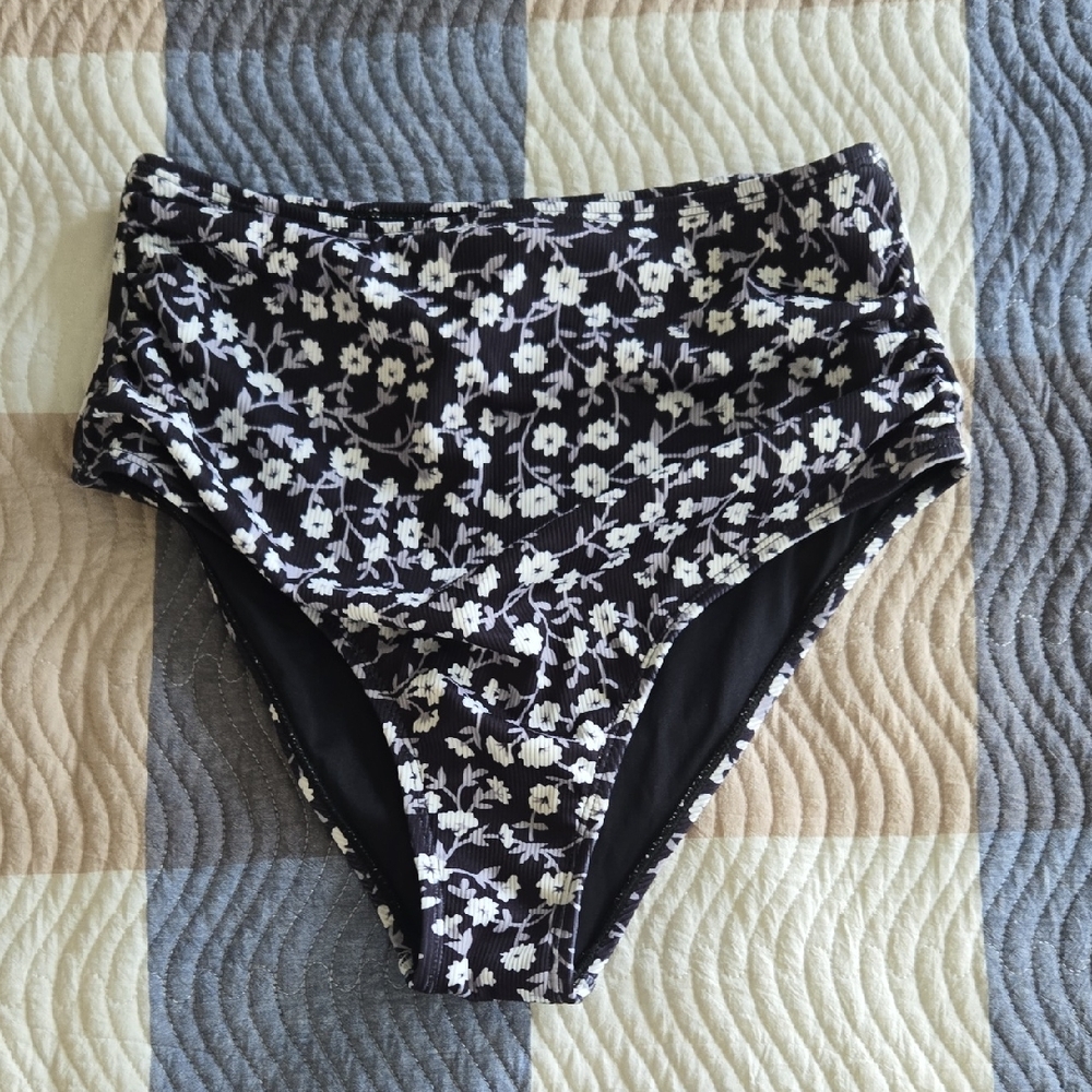 Floral High-Waisted Bikini Bottom